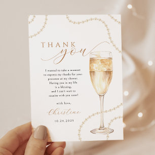 Cartes de remerciement Mariage Perles & Prosecco G