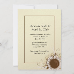 Cartes de Remerciement Mariage Tournesol