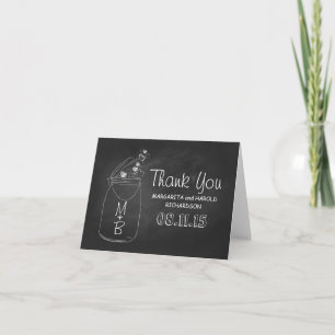 cartes de remerciement mignonnes en pot de maçon t