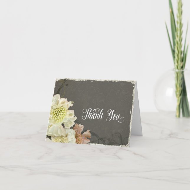 Cartes de remerciement modernes à assortir Fleurs  (Devant)