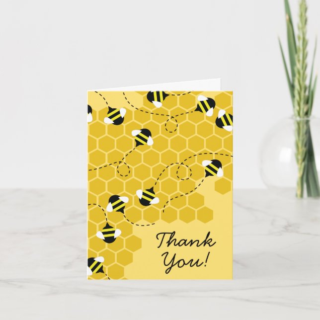 Cartes de remerciement papeterie Bee Kid Miel Chér (Devant)