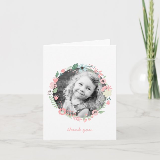 Cartes de remerciement personnalisées avec couronn (Devant)