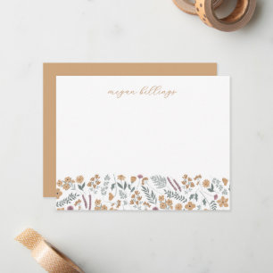 Cartes de remerciement personnalisées Fleur sauvag
