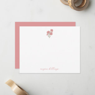 Cartes de remerciement personnalisées Fleur sauvag