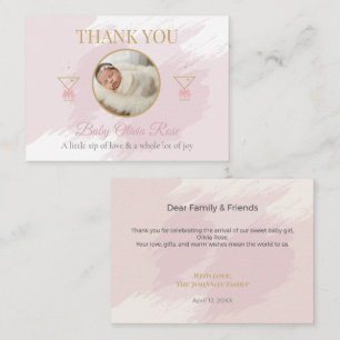 Cartes de remerciement personnalisées pour bébé av