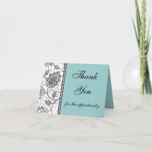 Cartes de remerciement personnalisées Toile Bleue