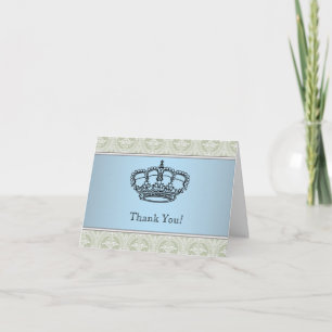 Cartes de remerciement Petit Prince Couronne en Da