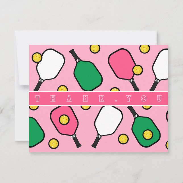 Cartes de remerciement Pickleball (Devant)