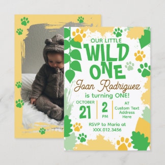 Cartes de remerciement plates avec photo pour Wild
