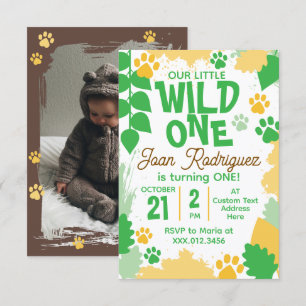 Cartes de remerciement plates avec photo pour Wild
