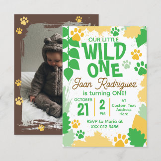 Cartes de remerciement plates avec photo pour Wild