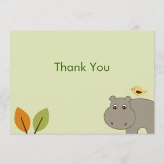 Cartes de remerciement plates avec un mignon petit