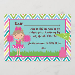 Cartes de remerciement plates Chevron Cheer