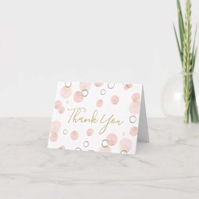 Cartes de remerciement pliables Brunch et Bubbly (Devant)