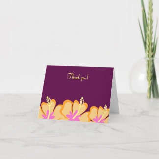 Cartes de remerciement pliées à fleur d'Hibiscus P