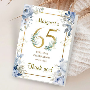 Cartes de remerciement pliées pour la fête des 65