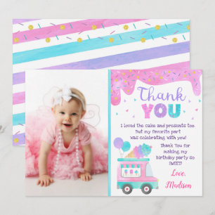 Cartes de remerciement pour anniversaire de glace 