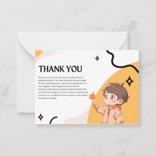 Cartes de remerciement pour Baby shower