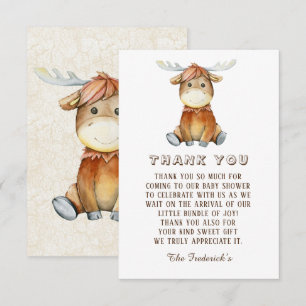Cartes de remerciement pour Baby Shower aquarelle