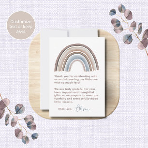 Cartes de remerciement pour Baby Shower arc-en-cie