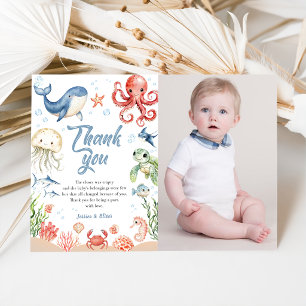 Cartes de remerciement pour Baby Shower avec photo