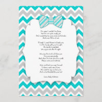 Cartes de remerciement pour baby shower avec poème