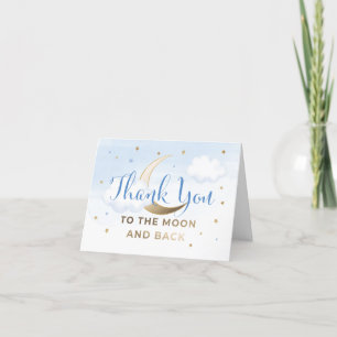 Cartes de remerciement pour Baby Shower Bleu au-de
