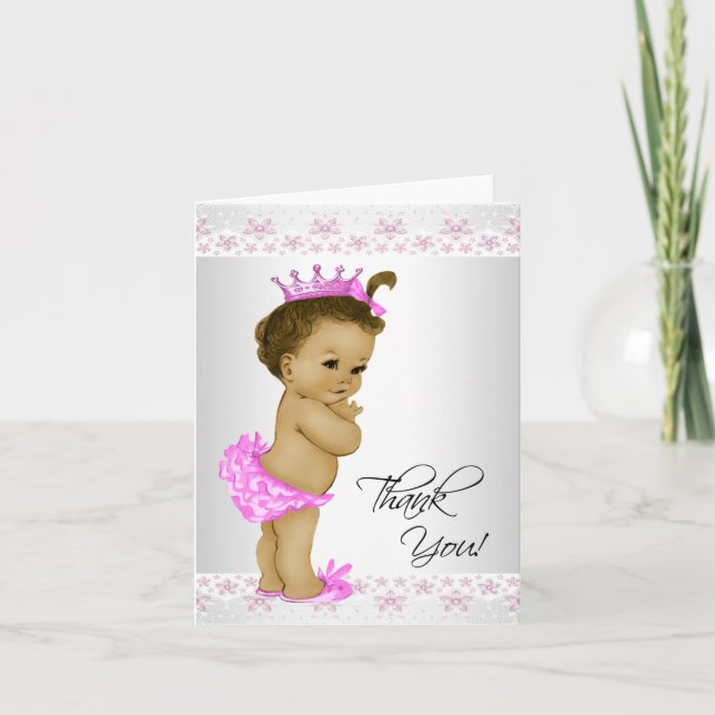 Cartes de remerciement pour Baby Shower de fille a (Devant)