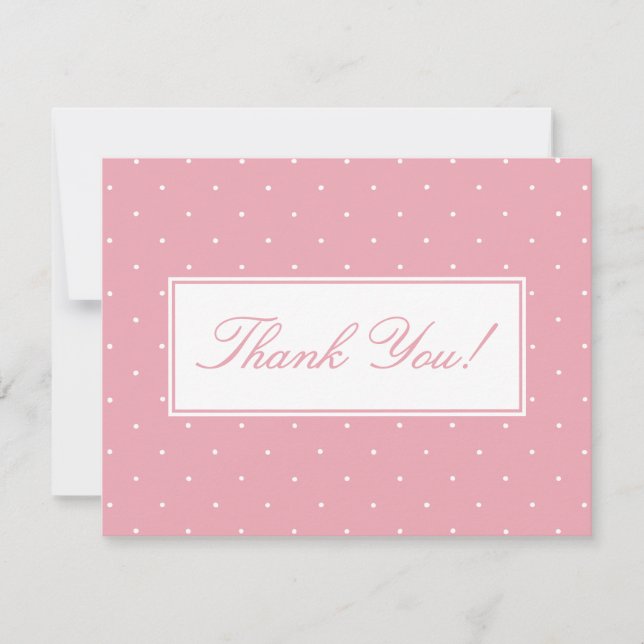 Cartes de remerciement pour Baby Shower Fille aux  (Devant)