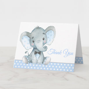 Cartes de remerciement pour Baby Shower Garçon Élé