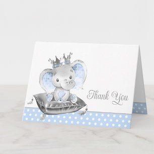 Cartes de remerciement pour Baby Shower Garçon Élé