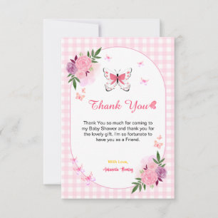 Cartes de remerciement pour Baby Shower Papillon R