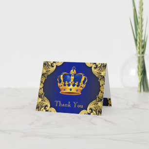 Cartes de remerciement pour Baby Shower Prince