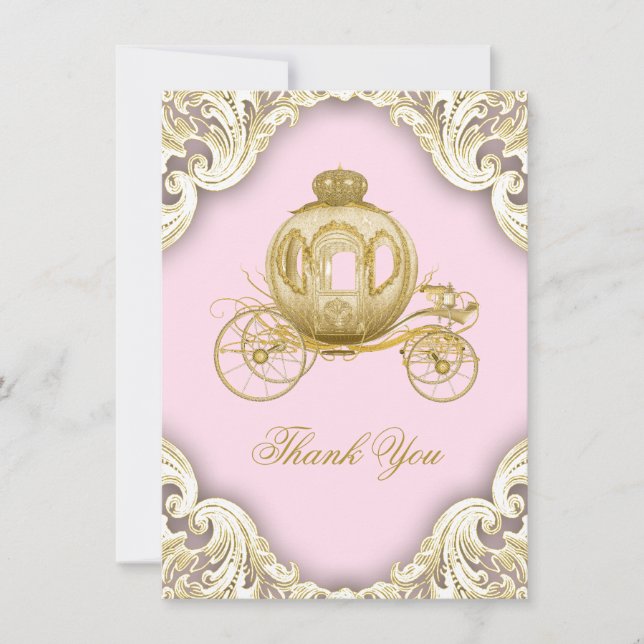 Cartes de remerciement pour Baby Shower Princesse (Devant)