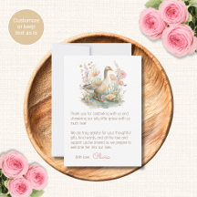 Cartes de remerciement pour Baby Shower « Silly Go