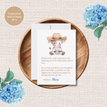 Cartes de remerciement pour Baby Shower sur le thè