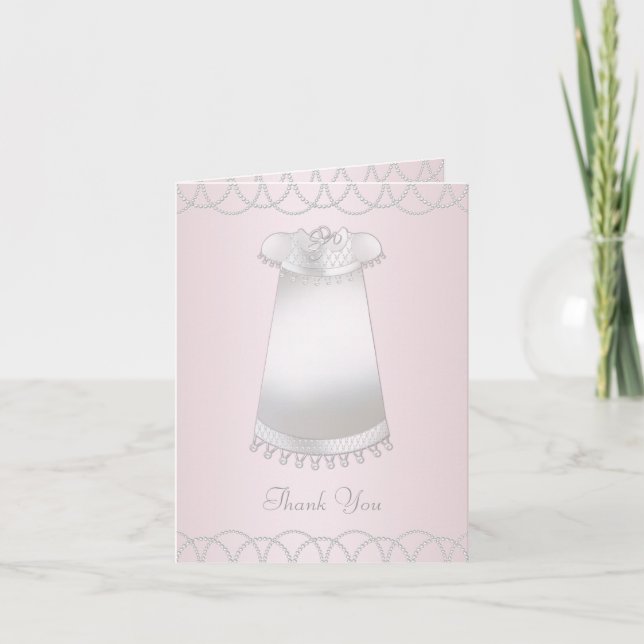Cartes de remerciement pour baptême de bébé (Devant)