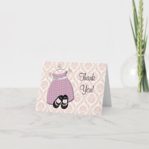 Cartes de remerciement pour bébé fille chaussures