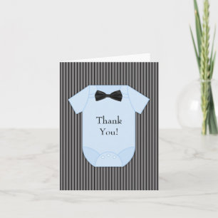 Cartes de remerciement pour bébé garçon à rayures 