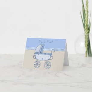 Cartes de remerciement pour bébé garçon au bleu fo