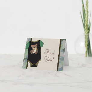Cartes de remerciement pour bébé garçon camouflage
