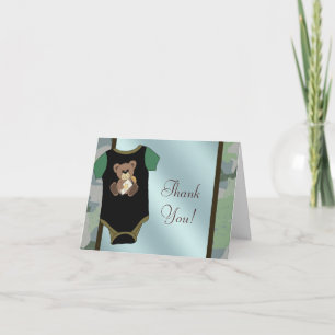 Cartes de remerciement pour bébé garçon camouflage