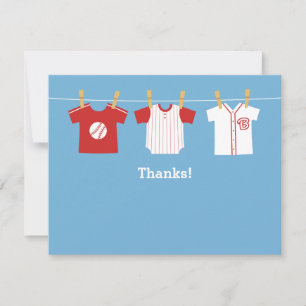 Cartes de remerciement pour bébé garçon thème base