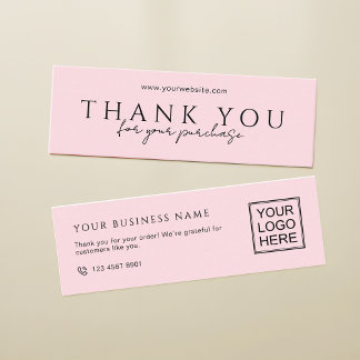 Cartes de remerciement pour boutique de produits d