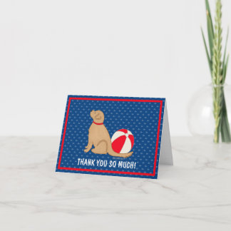 Cartes de remerciement pour chien Retriever d'or d