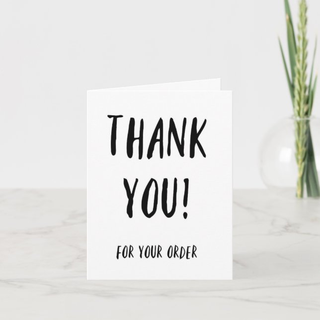Cartes de remerciement pour commande pour clients (Devant)