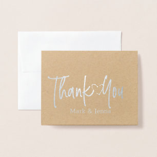 Cartes de remerciement pour couples mariés Script