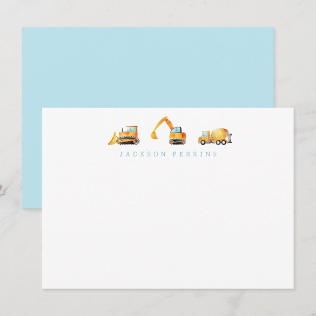 Cartes de remerciement pour enfants sur le thème d (Devant / Derrière)