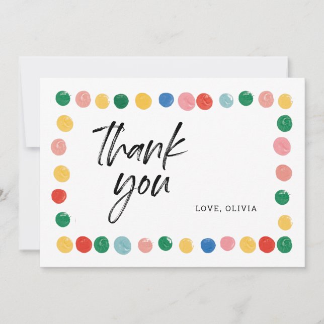 Cartes de remerciement pour fête d'anniversaire d' (Devant)