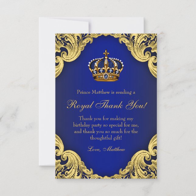 Cartes de remerciement pour fête d'anniversaire de (Devant)